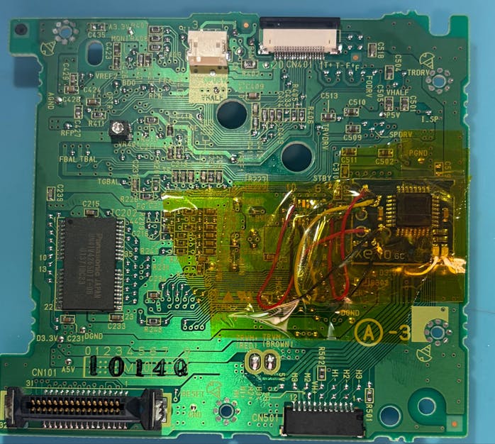 Xeno GC Modchip in place and chip soldering complete