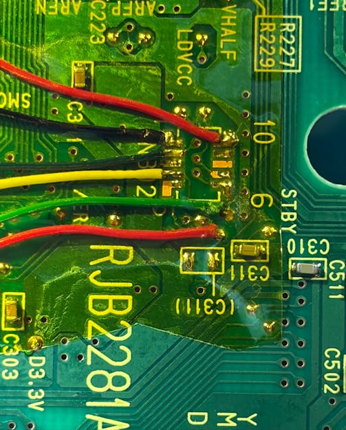 Wires installed -> board