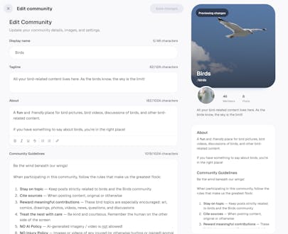 Screenshot 1 with current description