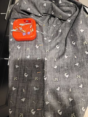 Pinning the side seam for felling