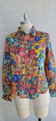 the finished shirt in multi