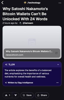 Does Digg intelligence know something we don't?